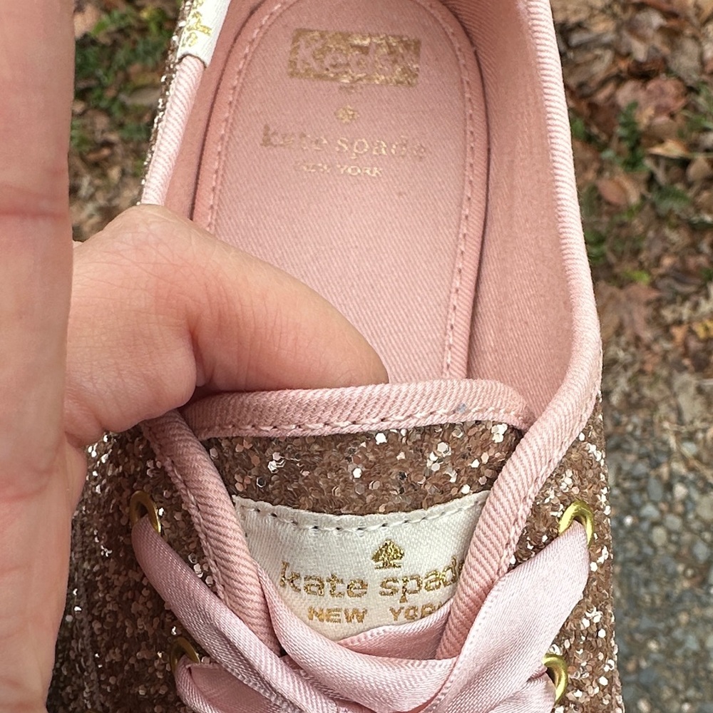Sparkling Glitter Sneakers with Satin Laces - Picture 7 of 8